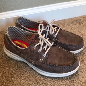 Skechers GoStep Boat Shoes - Brown